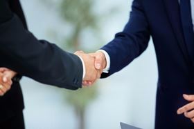 Two Businessmen Shaking Hands 