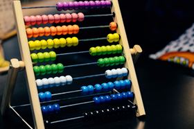 A Abacus With Different Coloured Beads 