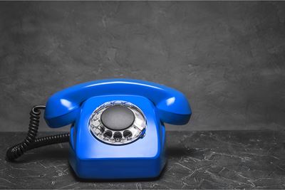 Vintage Blue Telephone 