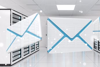 Email Icons Flying In Datacentre 